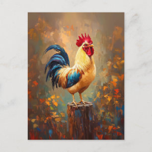 Carte Postale Belle peinture de coq