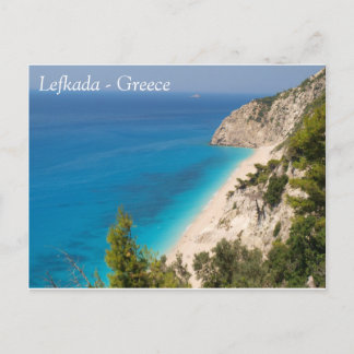 Carte Postale Belle plage à Lefada Grèce