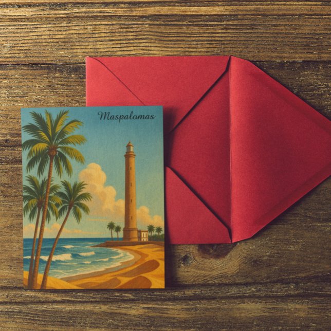 Carte Postale Belle plage de Maspalomas Meloneras Gran Canaria (Beautiful Maspalomas Meloneras Beach Gran Canaria Postcard)