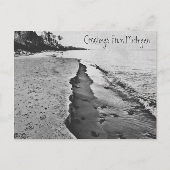 Carte Postale Belle plage de Spring Lake Michigan Shoreline Beac (Devant)