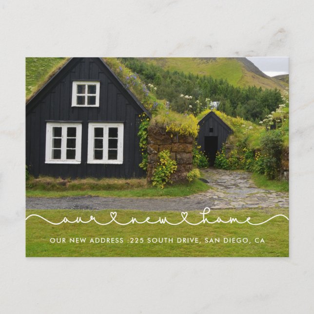 Carte Postale Belle police de coeur de connexion Notre nouvelle  (Devant)