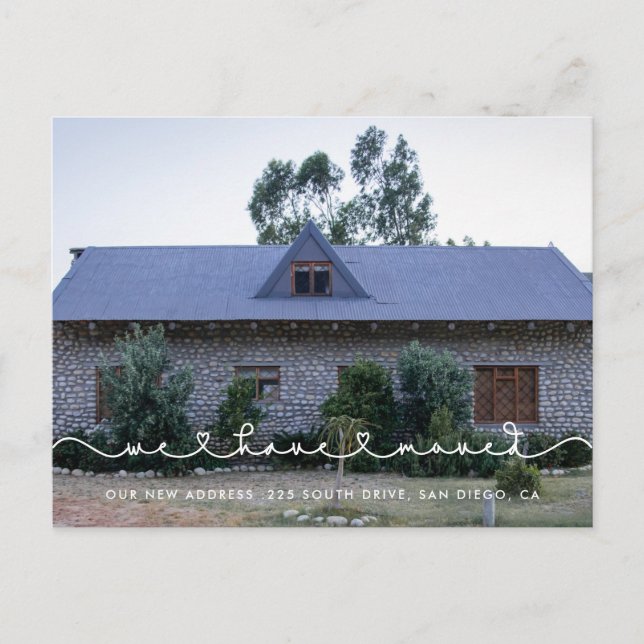 Carte Postale Belle police de coeur de connexion Nous avons dépl (Devant)