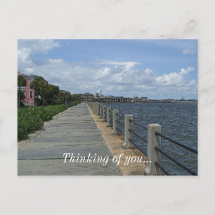 Carte Postale Belle promenade en bord de mer