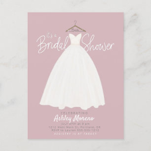 Carte Postale Belle robe Douche nuptiale couleur personnalisable