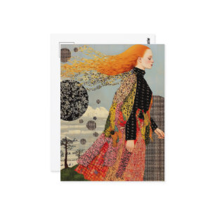 Carte Postale Belle robe Patchwork