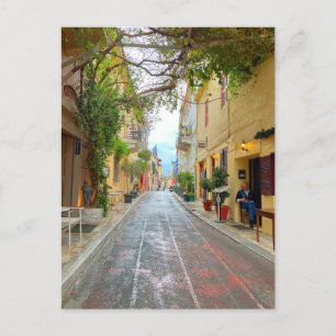 Carte Postale Belle Rue À Athènes Grèce
