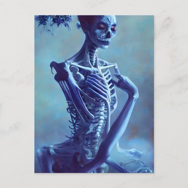 Carte Postale Belle Skeletal Bones Femme (Devant)