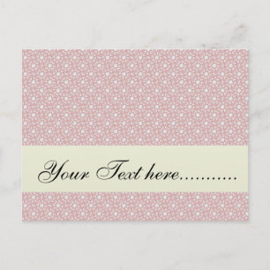 Carte Postale Belle tige rose antique carré sur blanc rou