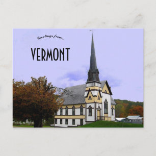 Carte Postale Belle vieille église à East Orange Vermont