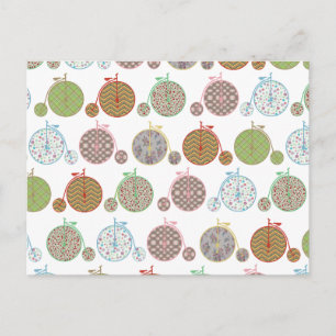 Carte Postale Belle vintage grande roue avant bicyclettes