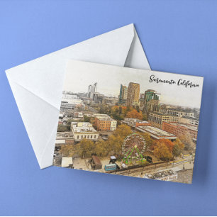 Carte Postale Belle vue de la ville de Sacramento en Californie