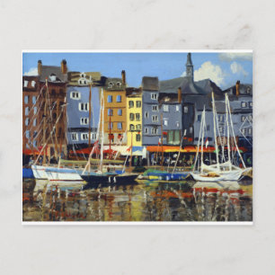 Carte Postale Belle vue sur les voiliers à Honfluere Harbour