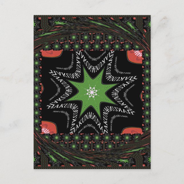 Carte Postale Belle Whirling étoiles arrière - plan Imprimer vec (Devant)