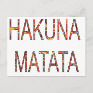 Carte Postale Belles couleurs africaines vintage Hakuna Matata A