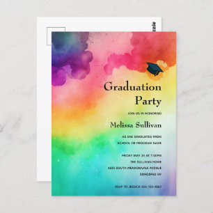 Carte Postale Belles couleurs arc-en-ciel Design abstrait