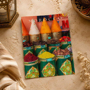 Carte Postale Belles Épices Colorées De Marrakech