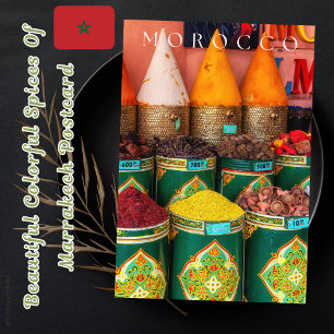 Carte Postale Belles Épices Colorées De Marrakech