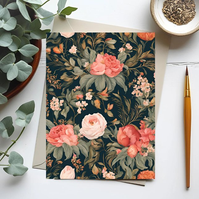 Carte Postale Belles fleurs de rose florales (Créateur téléchargé)