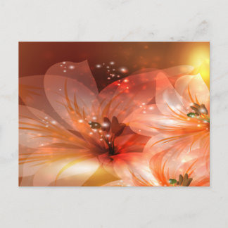 Carte Postale Belles fleurs orange
