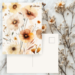 Carte Postale Belles fleurs sauvages GET BIEN TÔT