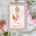 Carte Postale Belles perles de sirène Heureuses Saintes-Valentin<br><div class="desc">Cette conception a été créée par art numérique. Elle peut être personnalisée en cliquant sur le bouton personnaliser et en modifiant la couleur, en ajoutant un nom, des initiales ou vos mots préférés. Contactez-moi à l'adresse colorflowcreations@gmail.com si vous souhaitez que ce design soit disponible sur un autre produit. Achetez ma...</div>