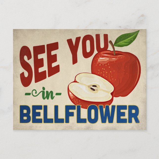 Carte Postale Bellflower California Apple - Vintage voyage (Devant)