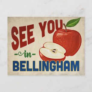 Carte Postale Bellingham Washington Apple - Vintage Travel