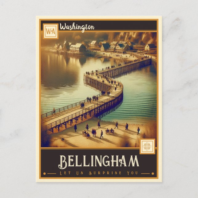 Carte Postale Bellingham, Washington| Vintage (Devant)