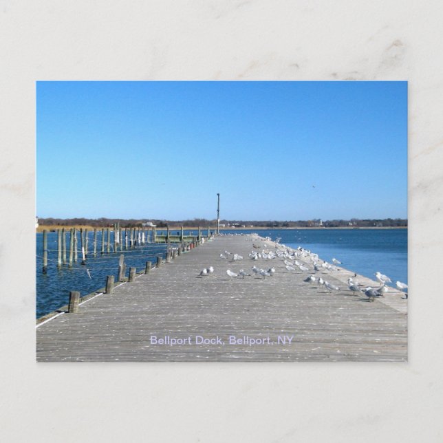 Carte Postale Bellport Dock, Bellport Village NY (Devant)