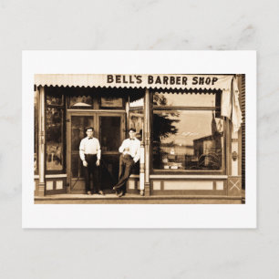 Carte Postale Bell's Barber Shop Vintage Americana