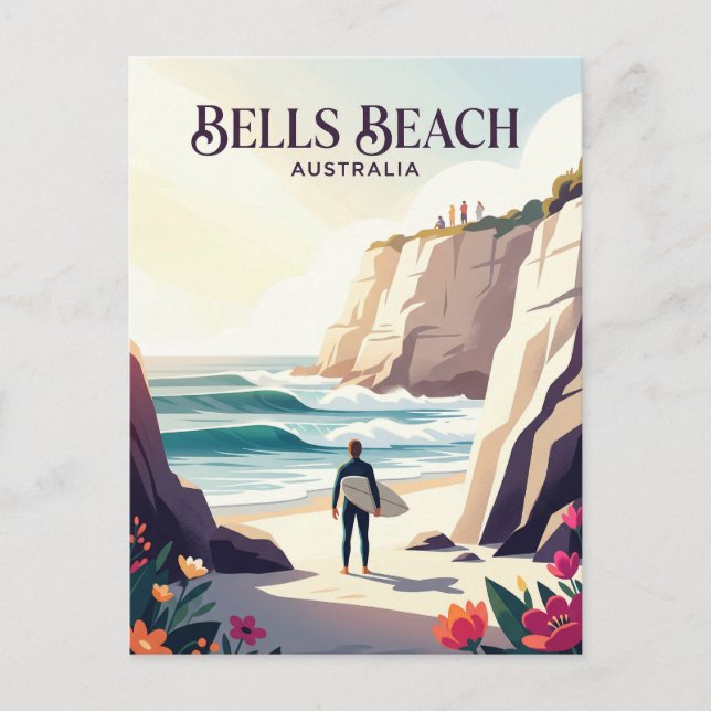 Carte Postale Bells Beach Australie (Devant)