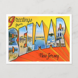 Carte postale Belmar, New Jersey Vintage Big Lette