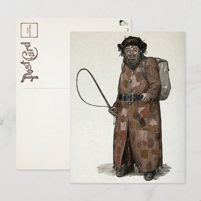 Carte postale Belsnickel vintage (Devant / Derrière)