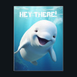 Carte Postale Béluga Dessin Animé Bleu Vert Océan Arctique<br><div class="desc">La "carte postale de l'océan Arctique bleu-vert avec baleine Beluga dessin animé" est une carte charmante et vibrante présentant une représentation de dessin animé attachante d'une baleine beluga sur un fond serein de l'océan Arctique. Avec une palette de couleurs ludique de bleu et de vert, cette carte postale est parfaite...</div>