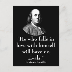 Carte Postale Ben Franklin et Citation