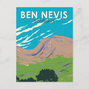 Carte Postale Ben Nevis Scotland Travel Art Vintage