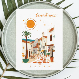 Carte Postale Benahavís Espagne ville blanche vacances