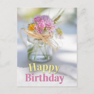 Carte Postale Bénédiction d'anniversaire inspirante et Verse bib