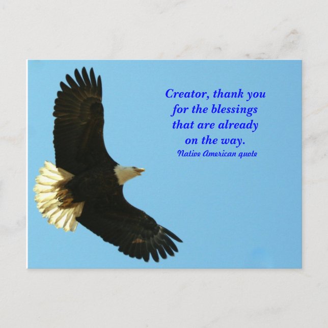 Carte Postale Bénédiction de l'aigle (Devant)