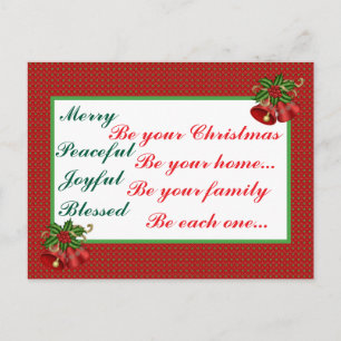 Carte Postale Bénédiction de Noël
