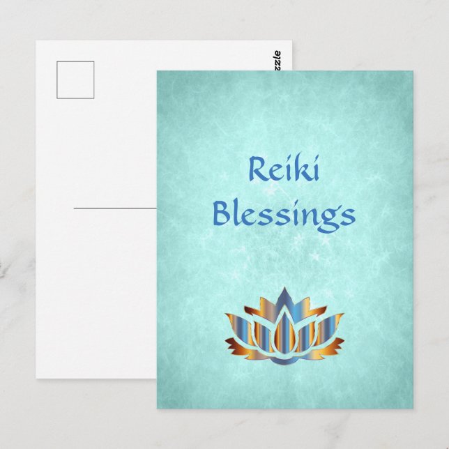 Carte Postale Bénédiction de Reiki (Devant / Derrière)