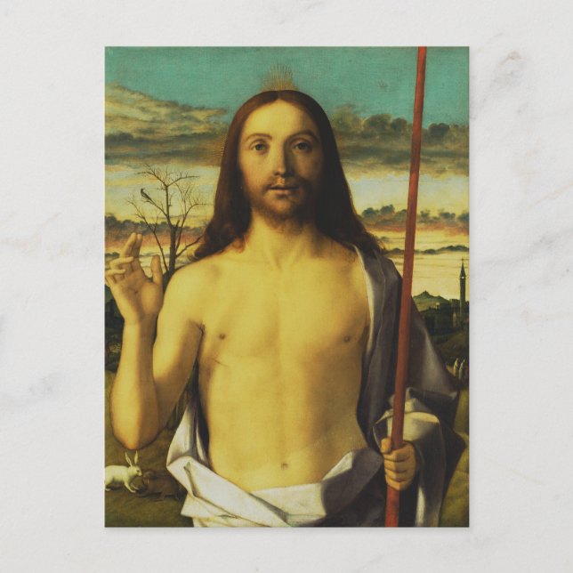 Carte Postale Bénédiction du Christ par Giovanni Bellini (Devant)