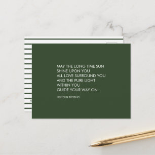 Carte Postale Bénédiction irlandaise