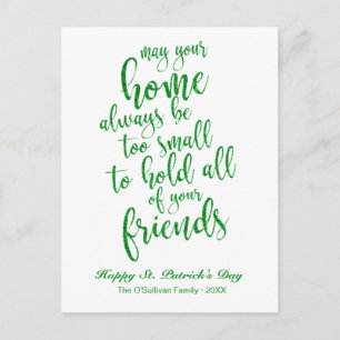Carte Postale Bénédiction irlandaise Pretty Glitter Saint-Patric