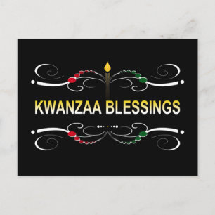 Carte Postale bénédiction kwanzaa sophistiquée