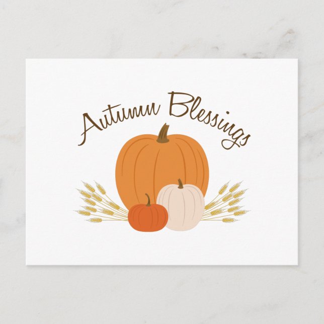 Carte Postale Bénédictions d'automne (Devant)