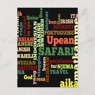 Carte Postale Bénédictions de voyage internationaux