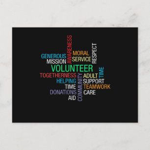 Carte Postale Bénévoles Aide aux bénévoles Bénévoles Organisme d