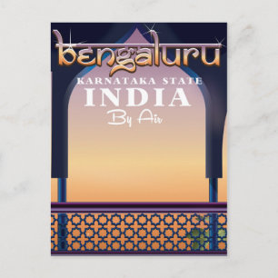 Carte Postale Bengaluru, Inde poster voyage