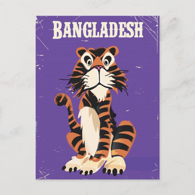 Carte Postale Bengladesh Vintage, affiche de voyage (Devant)